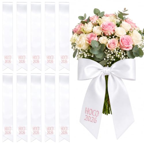 Pink Homecoming Mum Supplies 2026 HOCO Sash & Large Bow Ribbon Set