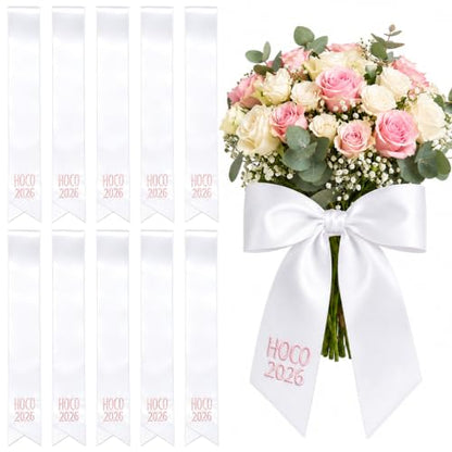 Pink Homecoming Mum Supplies 2026 HOCO Sash & Large Bow Ribbon Set