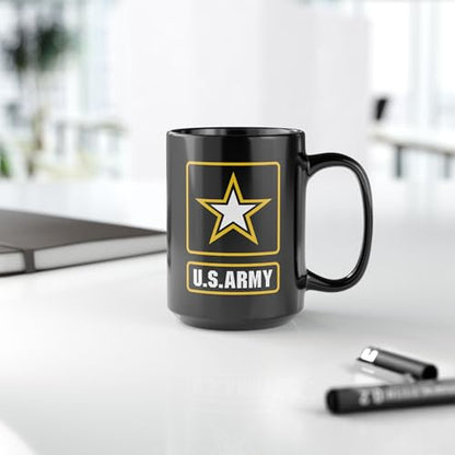 Army Coffee Mug Black 11oz - Patriotic Army Veteran Gift