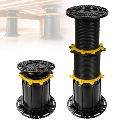Adjustable Bed Support Legs 6.6-15.4 Inches - 2 Pack All Heights in One