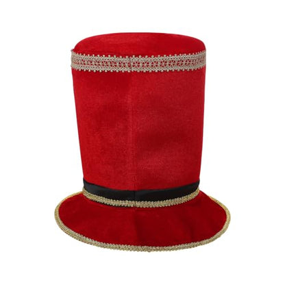 Christmas Nutcracker Hat Tree Topper - Red Festive Holiday Decor