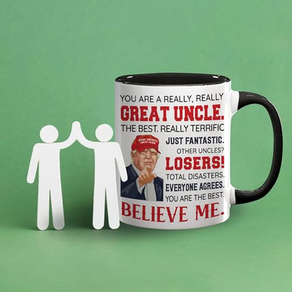 Funny Uncle Ceramic Mug 11oz - Father's Day, Birthday Gift from Niece or Nephew