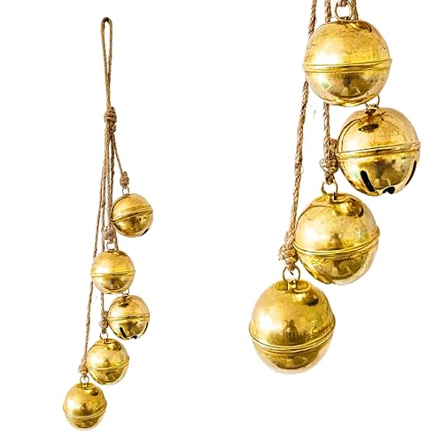 Golden Small Handmade Hanging Bell Christmas Decoration - Lucky Holiday Ornaments Variation of THIS listing