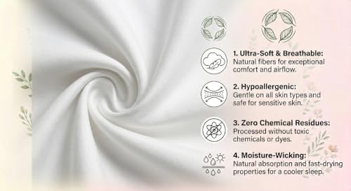 Organic Cotton Queen Bed Sheet Set Sky Blue 600 TC 4-Piece with Deep Pockets