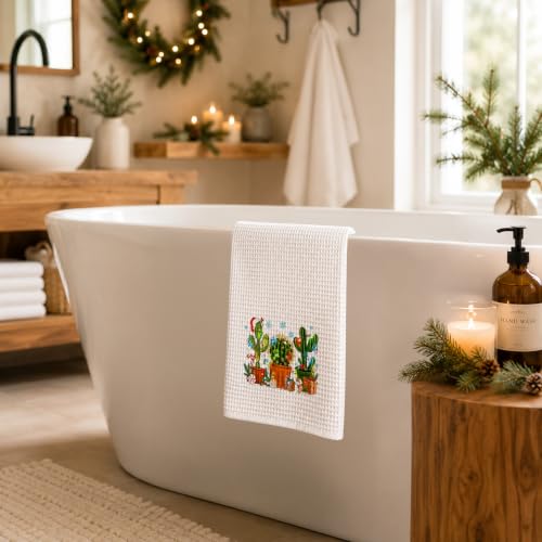Winter Christmas Cactus Kitchen Towels 16x24 Inch - Sd-4