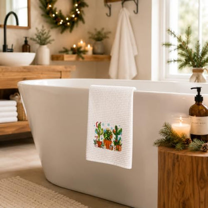 Winter Christmas Cactus Kitchen Towels 16x24 Inch - Sd-4