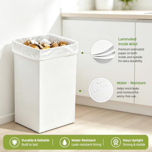 Disposable Pop-Up Cardboard Trash Cans for Parties 13-Gallon - Set of 3