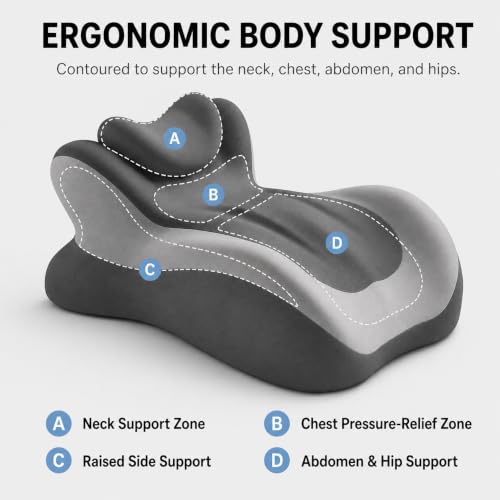 Memory Foam Wedge Pillow for Couples Support & Positioning
