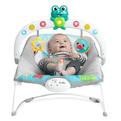 Baby Einstein Ocean Explorers Musical Bouncer Infant Seat, Kick to It Neptune, Unisex, for Ages 0-6 Months up to 20 lbs