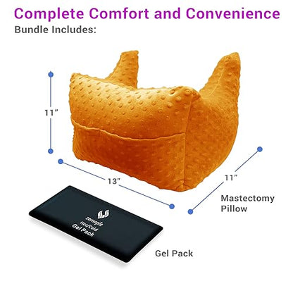 Zomaple Mastectomy Pillow - Post Surgery Pillow, Mastectomy Recovery Must Haves, Breast for After Heart Surgery, Reduction & Augmentation Patients Sleeping, Recovery Seatbelt Protection-Surgery Gift