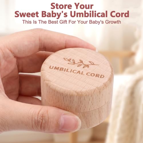 Minimalist Wooden Baby Keepsake Box for Umbilical Cord & Teeth Storage