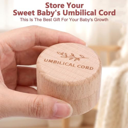Minimalist Wooden Baby Keepsake Box for Umbilical Cord & Teeth Storage
