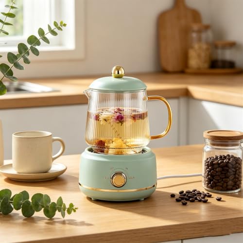 Electric Glass Water Kettle for Tea and Hot Beverages - Compact & Durable