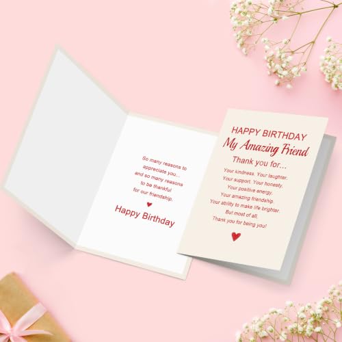 Mu-401 Funny Birthday Card for Women Her Best Friend Bestie - Greeting Card