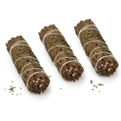 3 Pack Cedar Smudge Sticks - 4.5 Inch Bundles for Rituals & Meditation