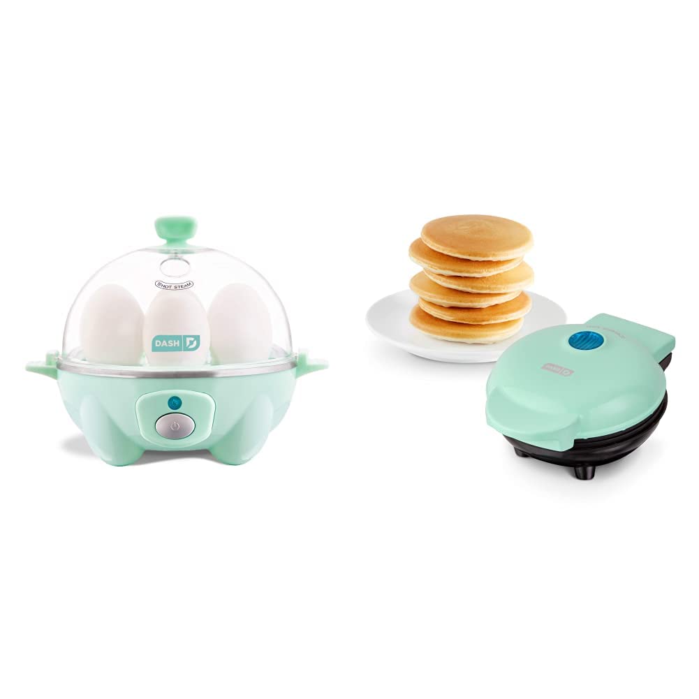 DASH Rapid Electric Egg Cooker + Mini Electric Griddle - Cook Eggs, Pancakes, and More