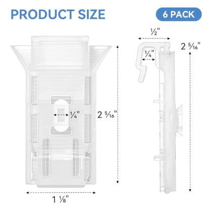 Valance Clips Replacement for Horizontal Blinds - Fits Bali, Graber, Springs