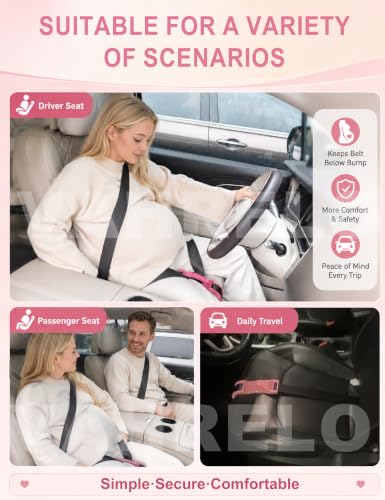 Pregnancy Car Pillow - Deep Pink Universal Fit for Vehicles - Vahrelo