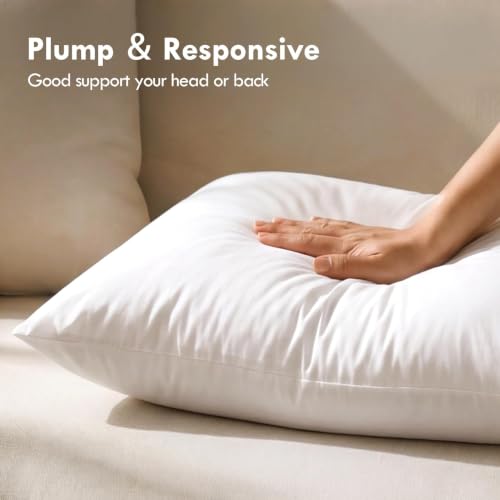 26x26 Decorative Throw Pillow Insert - White, High-Fill Support