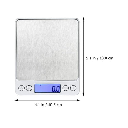 Skiennix High Precision Digital Kitchen Scale - Large LCD Display | Portable 5.11" x 4.13" x 0.59" for Baking & Cooking