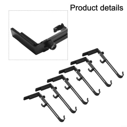 Heavy-Duty Adjustable Iron Double Hooks for Christmas Decorations - 6 Pack