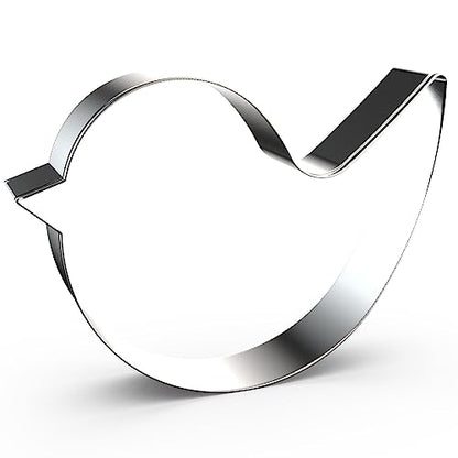 Bird Cookie Cutter Set - 4 Food-Grade Stainless Steel Bird Shaped Cutters