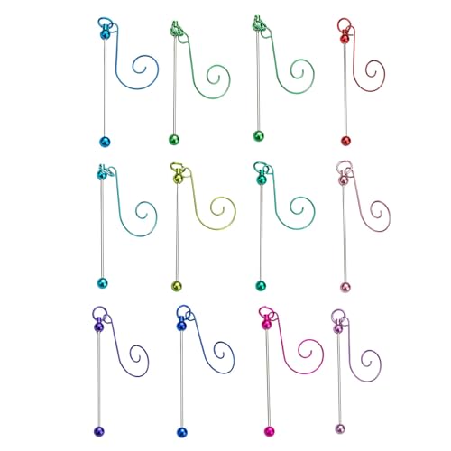Colorful Metal Hanging Hooks for Christmas Ornaments & Crafts - Variation B