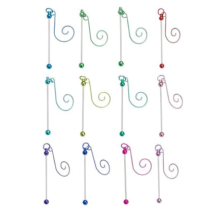 Colorful Metal Hanging Hooks for Christmas Ornaments & Crafts - Variation B