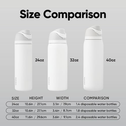Owala FreeSip Stainless Steel Water Bottle 24 oz - Grey & Green Neo Sage, Multi Size