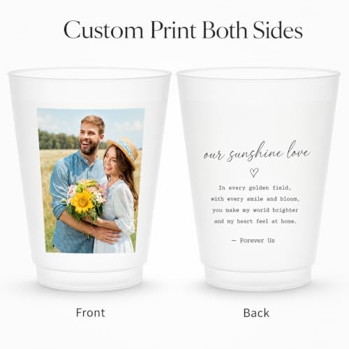 Custom Frosted Plastic Cups 12oz & 16oz with Logo - Personalized Party Drinkware