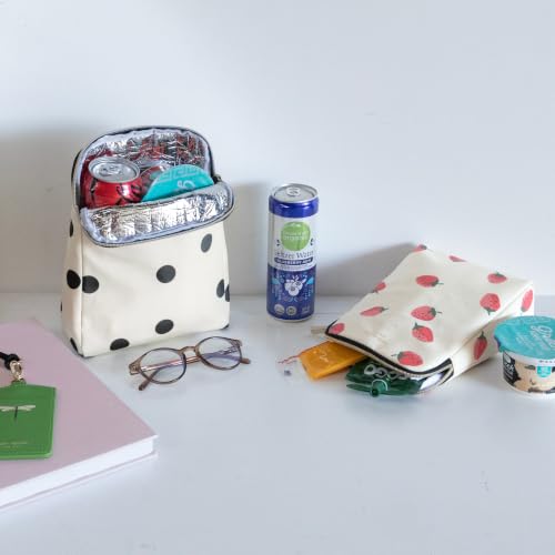 Kate Spade New York Insulated Snack Bag Set - Deco Dot & Strawberries Variation