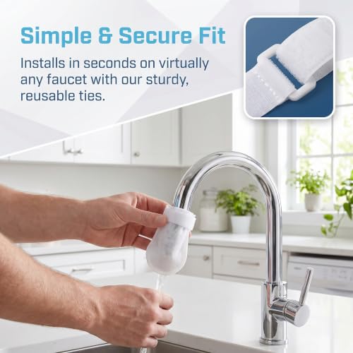 50PCS High Density Faucet Filter Cotton Bag for Kitchen & Bathroom Sink