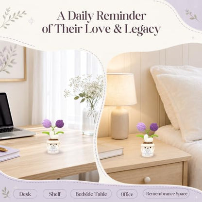 Their Light Remains Crochet Flower Memorial Gift Set - Sympathy Loss of Loved One