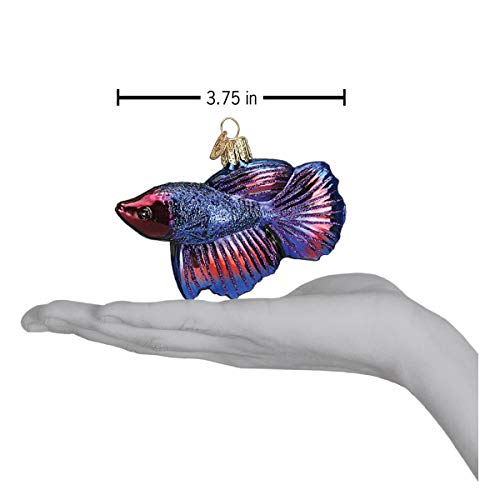 Old World Christmas Glass Blown Betta Fish Ornament - Vibrant Holiday Decor