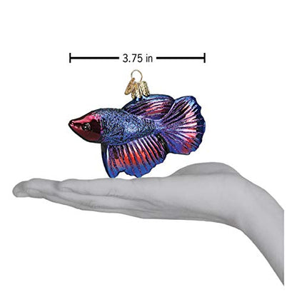 Old World Christmas Glass Blown Betta Fish Ornament - Vibrant Holiday Decor