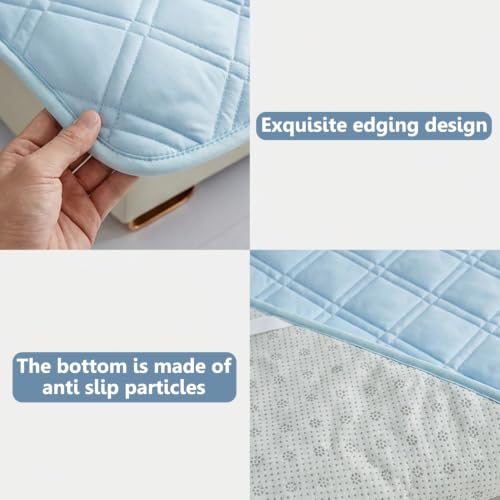 Queen & King Size Mattress Protector with Straps - Thin Waterproof Cover Grey 90x200cm