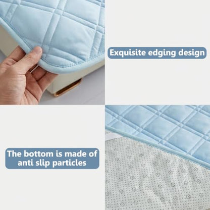 Queen & King Size Mattress Protector with Straps - Thin Waterproof Cover Grey 90x200cm