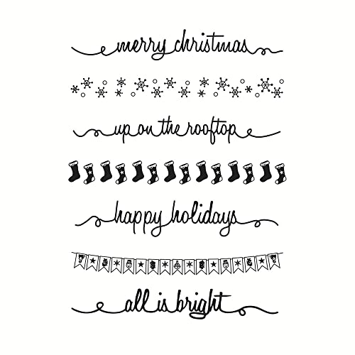 Christmas Snowflake Lace Clear Stamp Set for Holiday Card Making and Scrapbooking