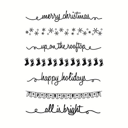Christmas Snowflake Lace Clear Stamp Set for Holiday Card Making and Scrapbooking