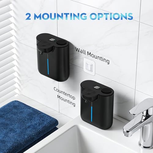 Touchless Automatic Soap Dispenser Wall Mount 16.9oz Black Liquid