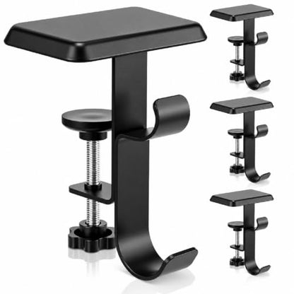 Black Fireplace Stocking Holder Set - Adjustable Metal Garland Hangers