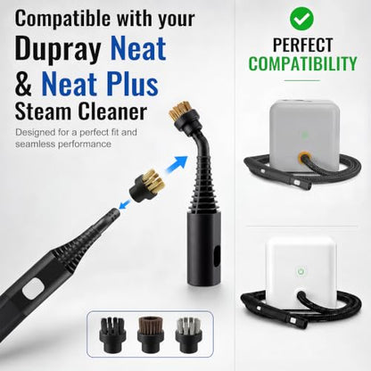 17-Piece Steam Cleaner Accessories Set with Nozzle for Deep Cleaning