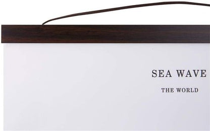 Benjia Magnetic Wooden Poster Frame - Light Wood Hanger for Photos & Art Prints | 25" Walnut Finish