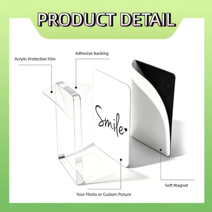 Rectangle Acrylic DIY Fridge Magnet Kit 50 Pcs with Magnetic Photo Frames