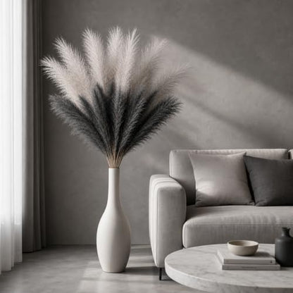 Artificial Pampas Grass Stems 45 Inch Set - Faux Decor for Home & Events