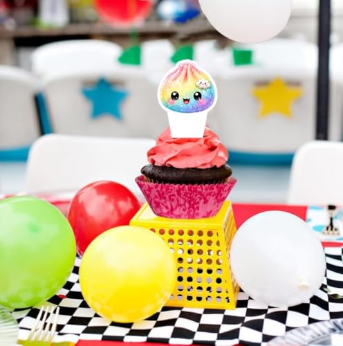 Squishy Birthday Party Decorations with Cupcake & Cake Toppers - 25 Pieces