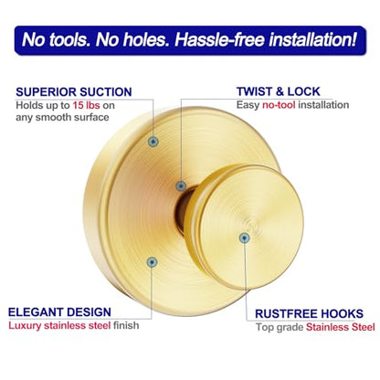 Suction Cup Wreath Hanger for Glass & Smooth Surfaces, Supports 15 lb
