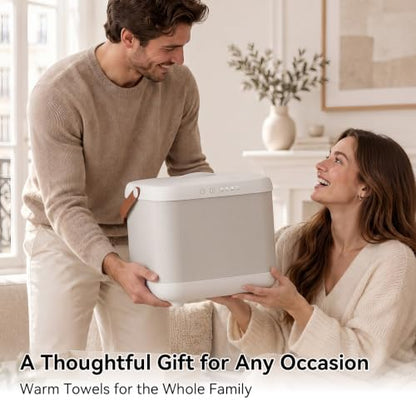 Foldable Bathroom Towel Warmer with Removable Rack & Aroma Box, 35L Capacity