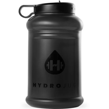 HydroJug Half Gallon Water Bottle 73oz - Refillable, Reusable Jug With Carry Handle - Leakproof Guarantee - Great For On-The-Go Hydration - Dishwasher Safe, BPA Free, Black (Pro Jug V2)