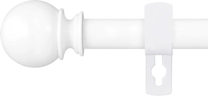 Skiennix Heavy Duty White Curtain Rods | Adjustable 28-48 Inch with Brackets for Windows